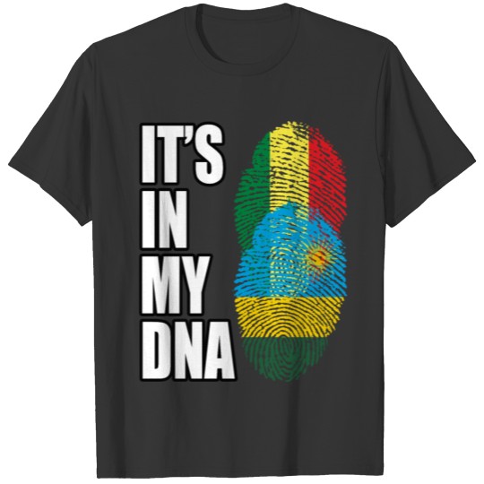Senegalese And Rwandan Vintage Heritage DNA Flag T-shirt