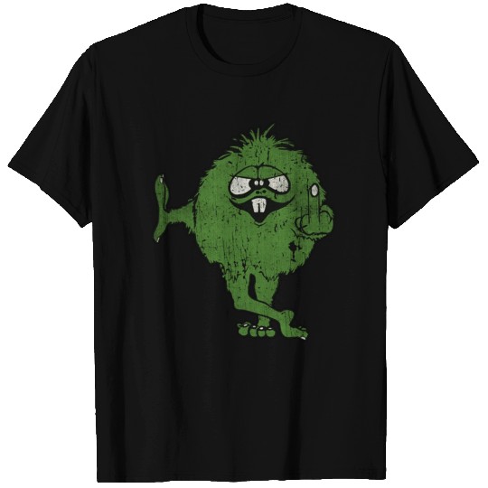 Green Monster Middle Finger 1975 Vintage T Shirts
