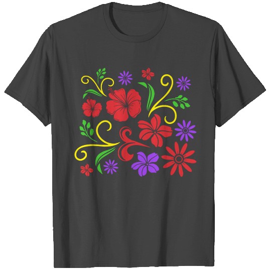Ukrainian Embroidery Flower Embroidered Women T Shirts