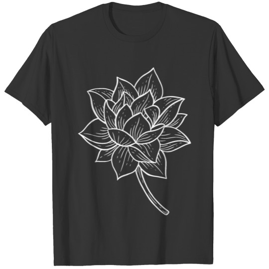 Big Flower Lotus White T-shirt