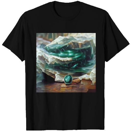 Malachite crystal gemstone T Shirts
