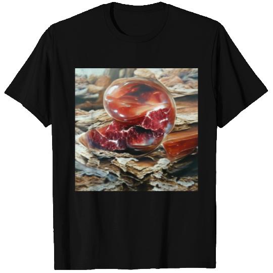 Red snakeskin agate crystal gemstone T Shirts