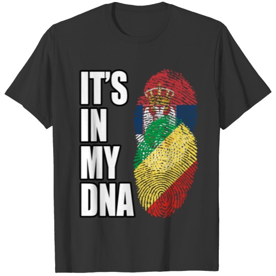 Serbian And Congolese Republic Vintage Heritage DN T-shirt
