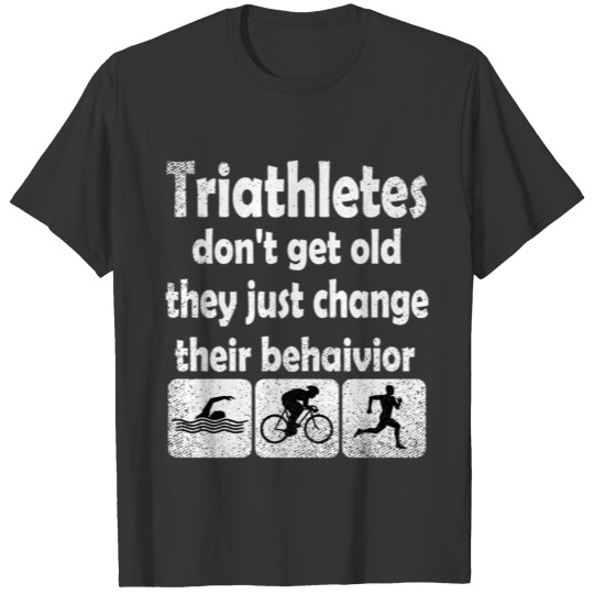 Just Tri Harder Triathlon Triathlete Running Swimm T-shirt