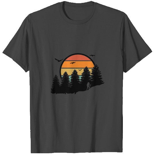 Hiking with a beautiful sunset T Shirts