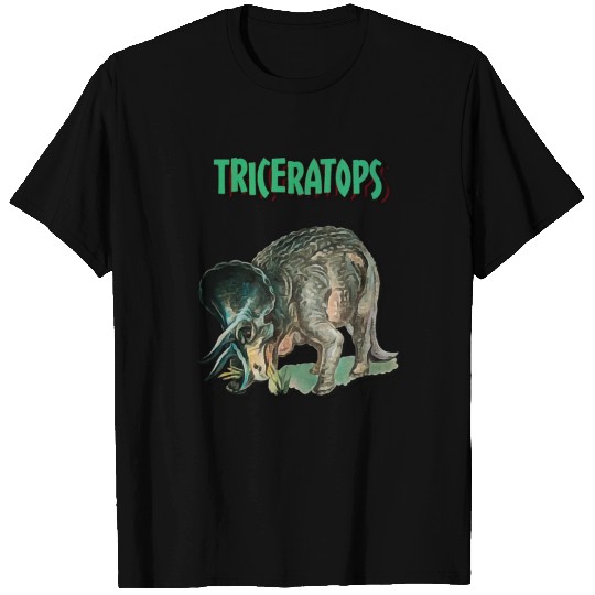 Triceratops Illustration, Dinosaurs Art. T Shirts
