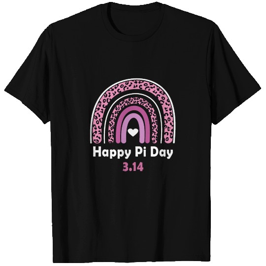 Happy Pi Day Mathematic Math Teacher Leopard Rainb T Shirts