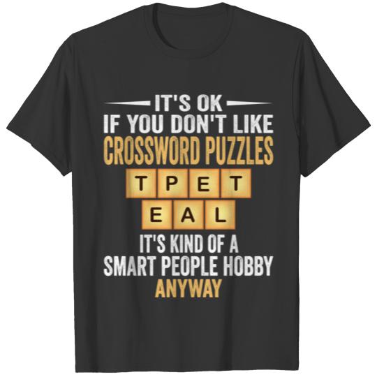 Smart People Hobby Crossword Puzzles - Funny Cross T-shirt