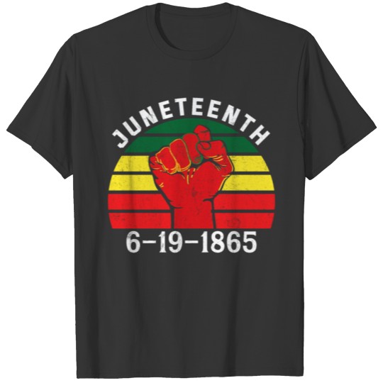 Juneteenth 6-19-1865 Retro Afro American Pride T Shirts