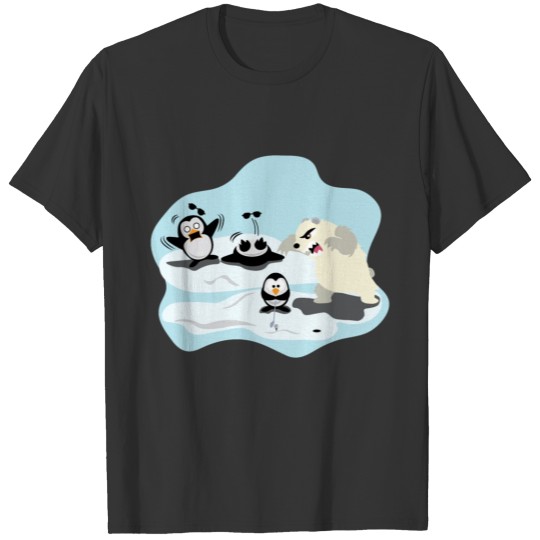 Penguins Playing Golf T Shirts