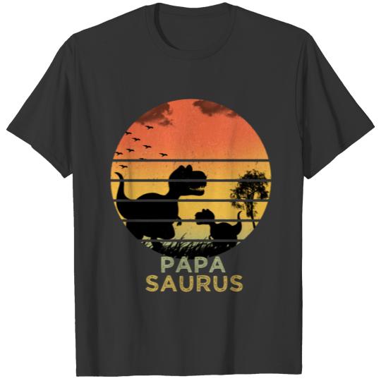 Papasaurus T Rex Dinosaur Papa Saurus Family shirt T-shirt
