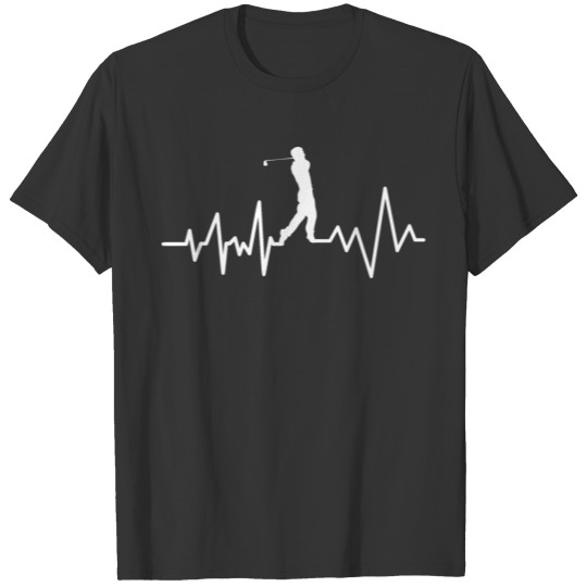 Cool Funny Golf Heartbeat T-shirt