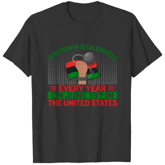 Juneteenth Is Celebrated Every Year on June 19th T Shirts