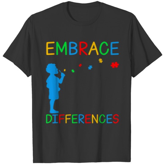 Embrace Differences Shirt Puzzle Autism Hoodie T-shirt