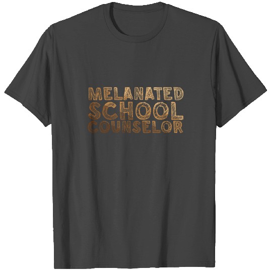 Melanated School Counselor Black African Melanin T Shirts