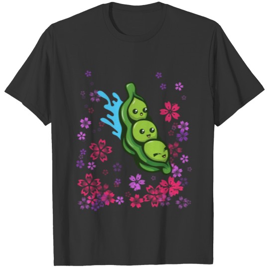 Pea Vegetable Vegan Flower T-shirt