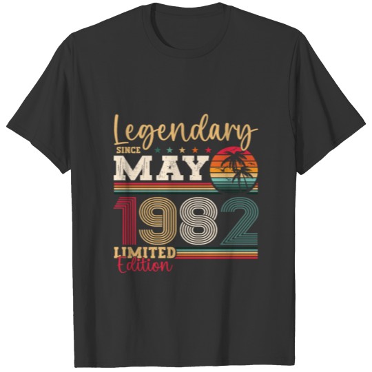 Vintage Legendary since May 1982 Bday Gift Men T-shirt