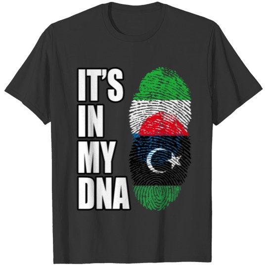 Sierra Leonean And Libyan Vintage Heritage DNA Fla T-shirt