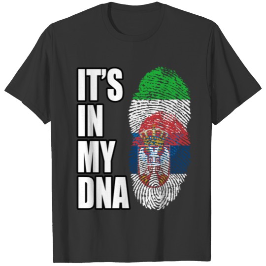 Sierra Leonean And Serbian Vintage Heritage DNA Fl T-shirt