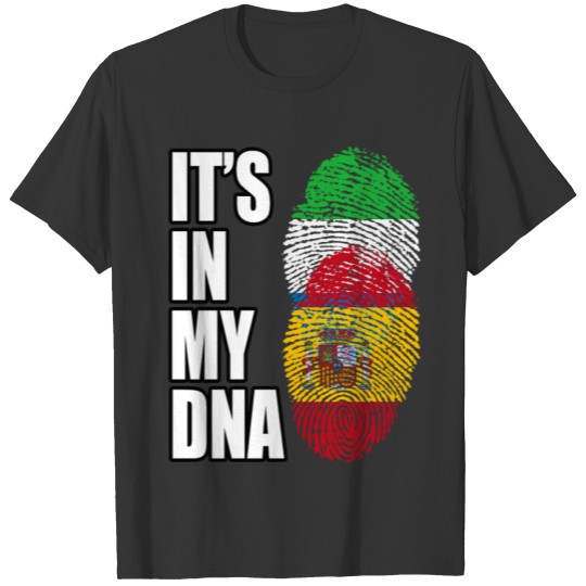 Sierra Leonean And Spaniard Vintage Heritage DNA F T-shirt