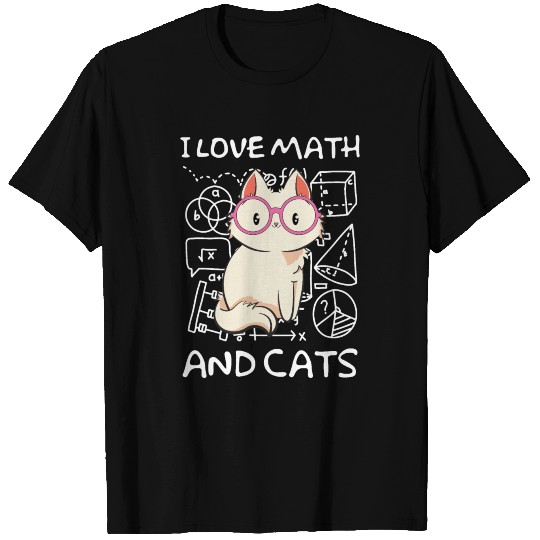 I Love Math And Cats T Shirts