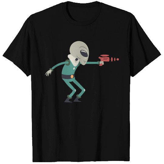Alien playing with the gun Alien playing with the T Shirts