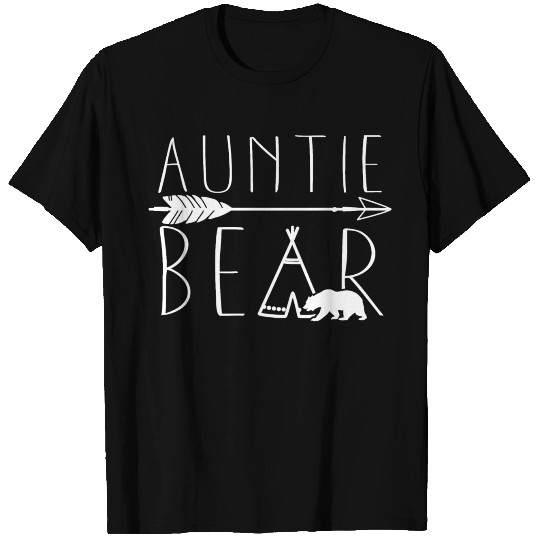 Auntie Bear Tipi Tent Fitted Scoop T Shirts