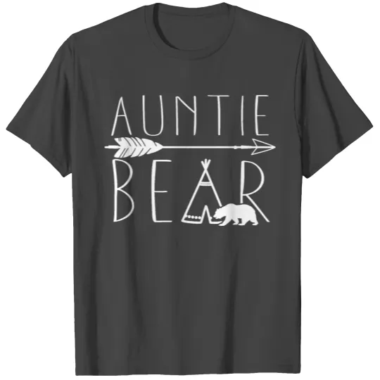 Auntie Bear Tipi Tent Fitted Scoop T Shirts
