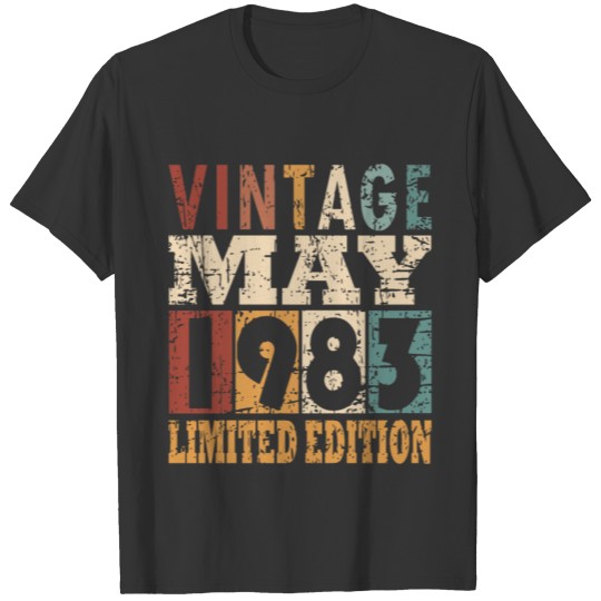 1983 vintage born in May gift T-shirt