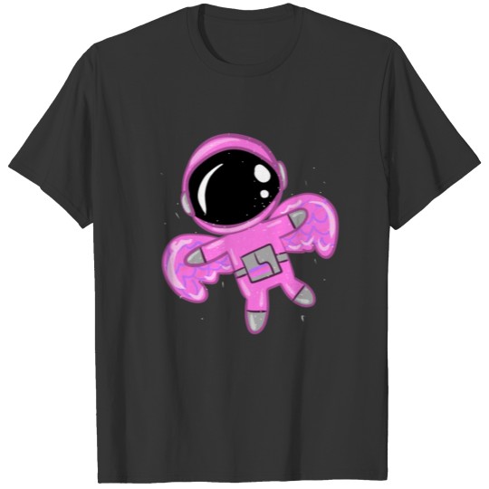 pink astronaut physics space travel angel T Shirts