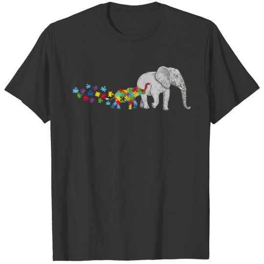 Elephant Mama Child Autism Awareness T-shirt