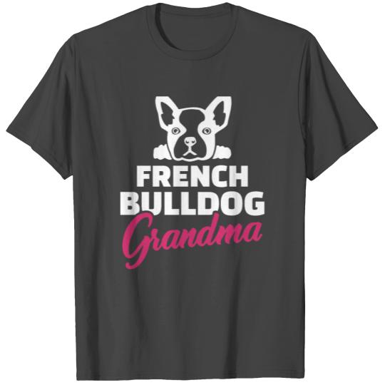 French Bulldog Grandma Fitted T Shirts