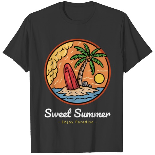 Sand Beach Colorful T Shirts