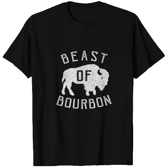 Beast Of Bourbon Drinking Whiskey Bison Buffalo T Shirts