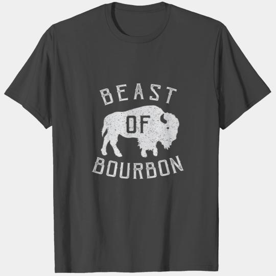 Beast Of Bourbon Drinking Whiskey Bison Buffalo T Shirts