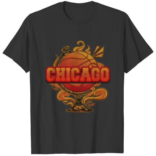 City State Illinois Player World Ball Basketball T-shirt