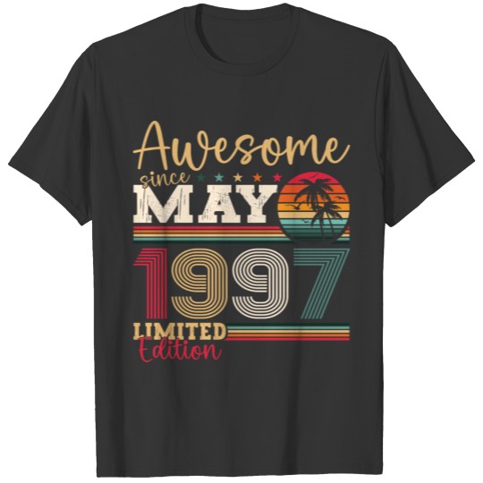 Vintage 1997 Awesome Since May 1997 Birthday Gift T-shirt