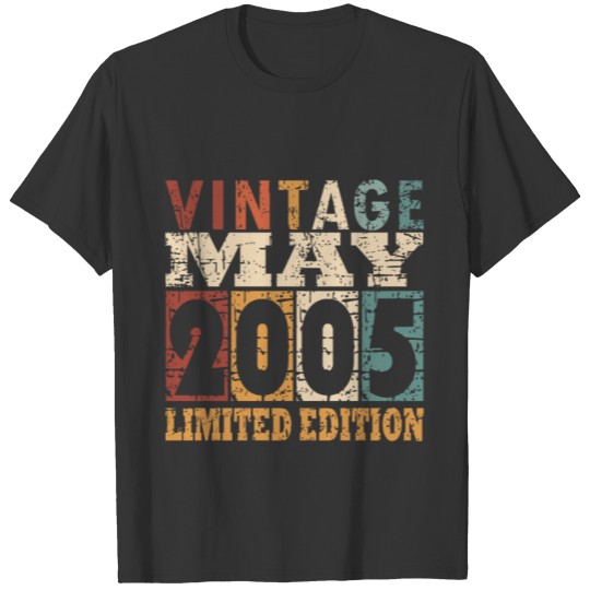 2005 vintage born in May gift T-shirt