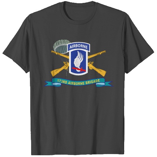 Army 173rd Airborne Brigade with Jumper SSI w INF T Shirts