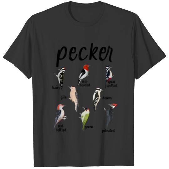Woodpecker Pecker Funny bird Christmas Gift T-shirt
