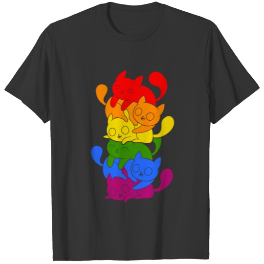 LGBT Color Cat Lesbian Gay LGBTQ Pride Transgender T-shirt