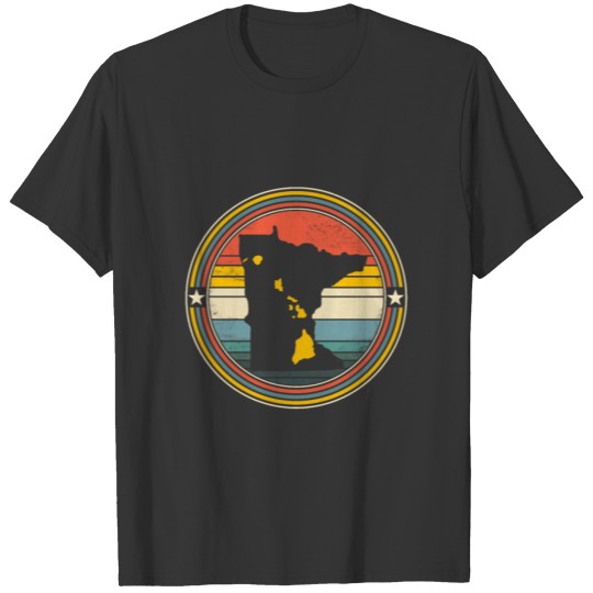 Minnesota Hawaii Roots Hawaiian Map Vintage T-shirt