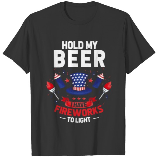 Beer Drinking 4th of July Firework Director T Shirts