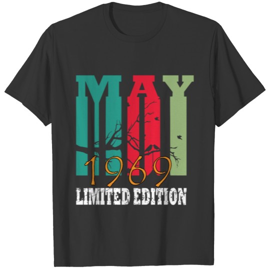 1969 vintage born in May gift T-shirt
