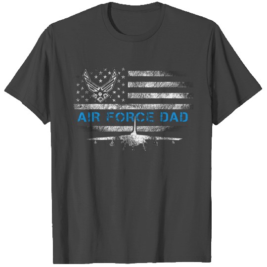 Air Force Dad Flag With F15 Jet Grunge T Shirts