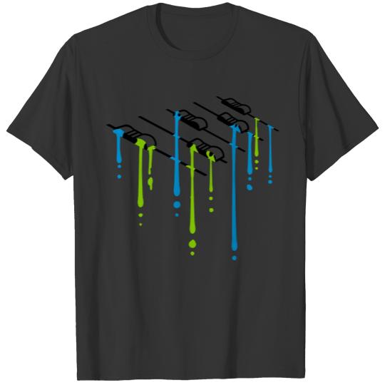 Colorful drops mixing T Shirts