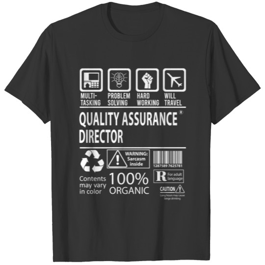 Quality Assurance Director T Shirt - Multitasking T-shirt