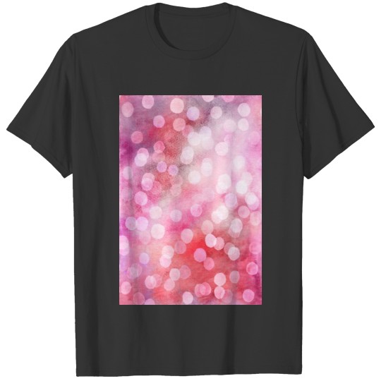 Strawberry Sunday Pink Abstract Watercolor Dots T Shirts