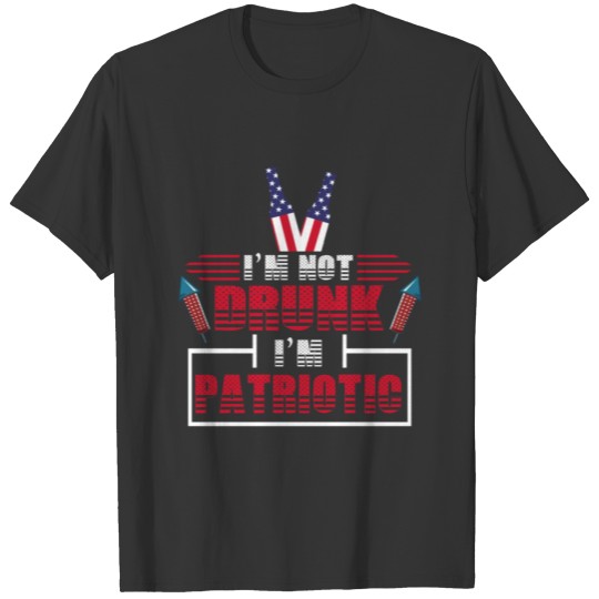 Patriotic Beer Drinker USA Fireworks 4th of July T Shirts