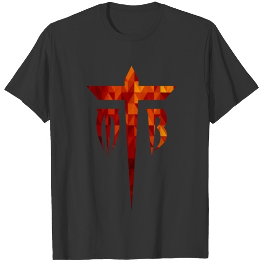 Mtb Cross in Red Glass Classic T Shirts